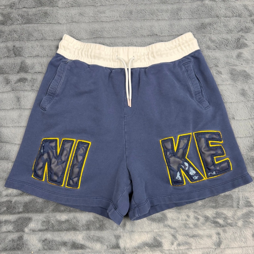 Nike Sportswear Sport Essentials Fleece Shorts Navy Blue Camo DM7979-410 Mens M